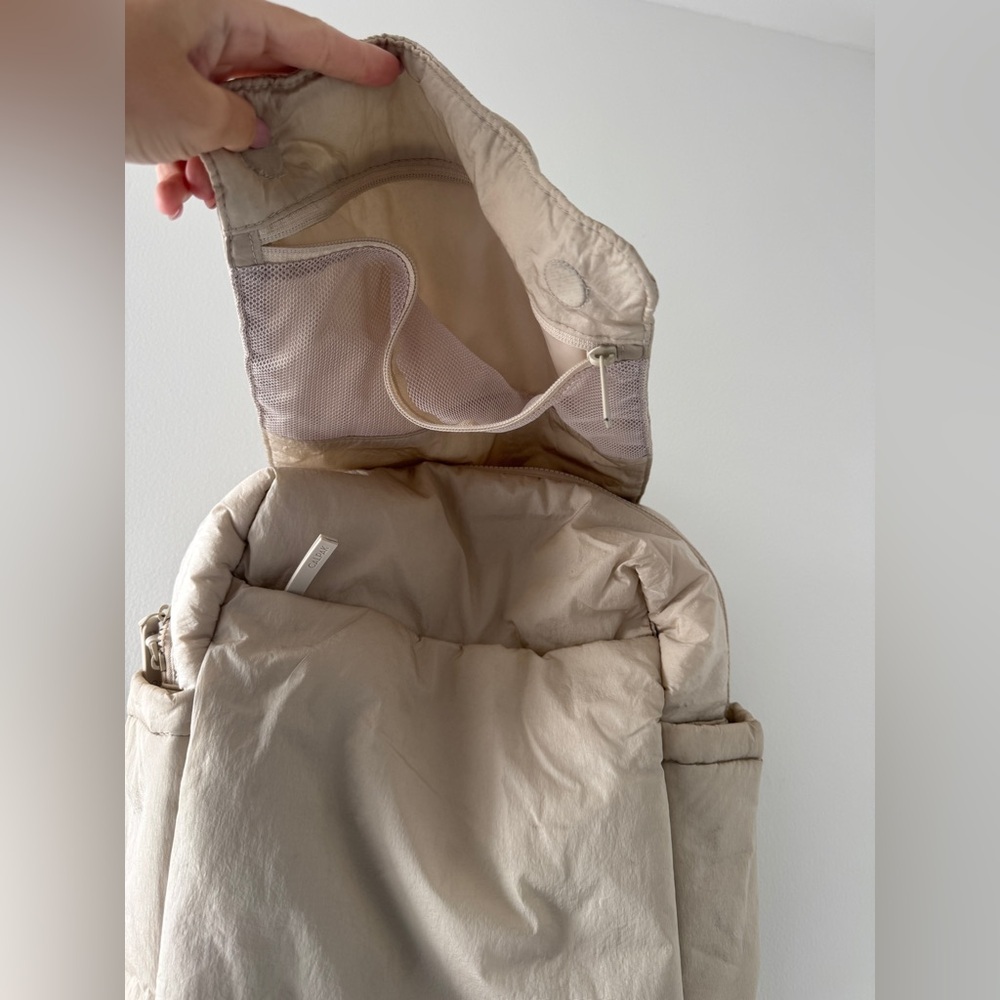 CALPAK Diaper Backpack with Laptop Sleeve in Oatmeal - Picture 6 of 10